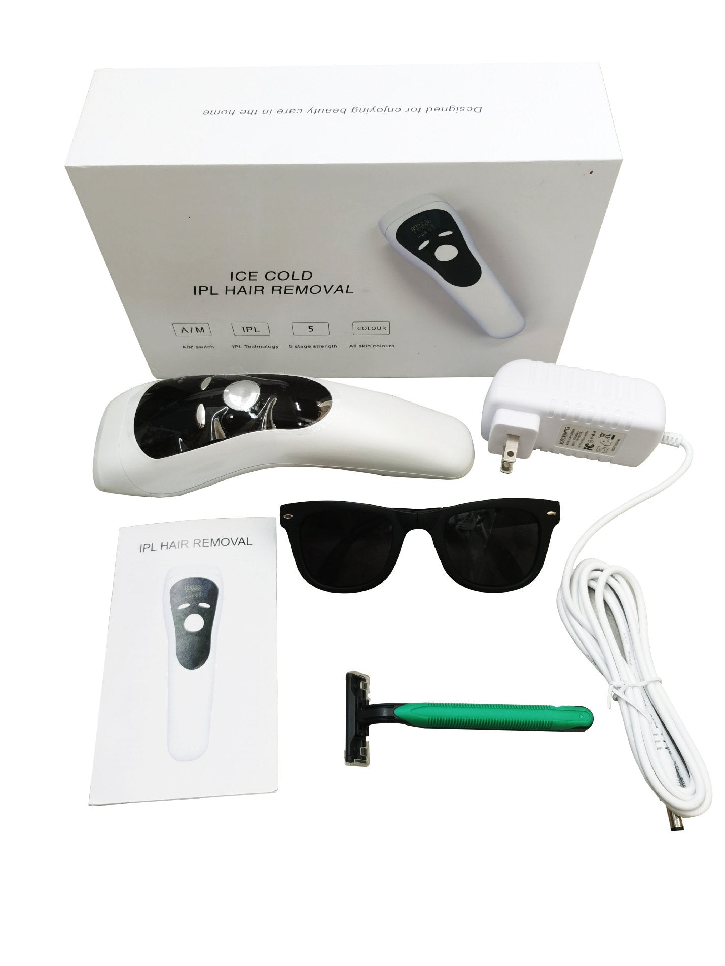 Portable household hair removal device