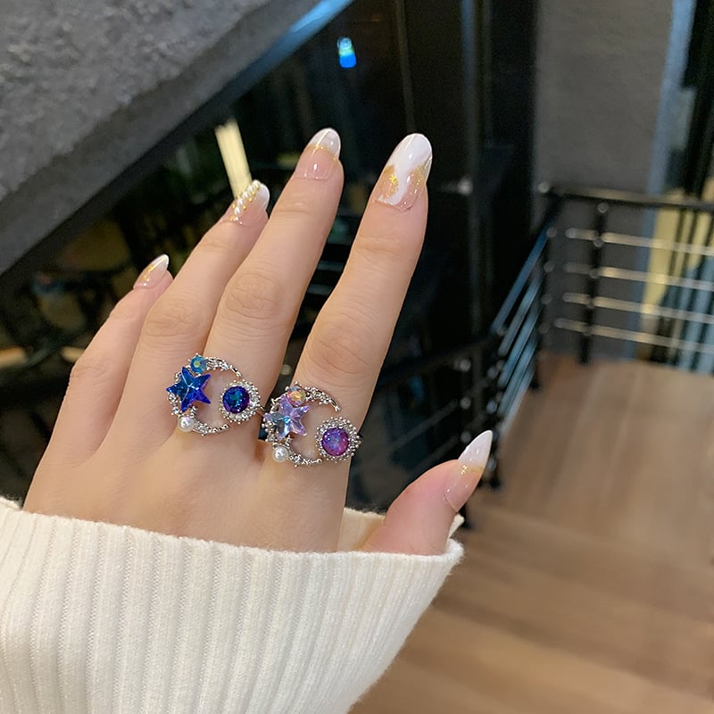 Zircon pearl ring
