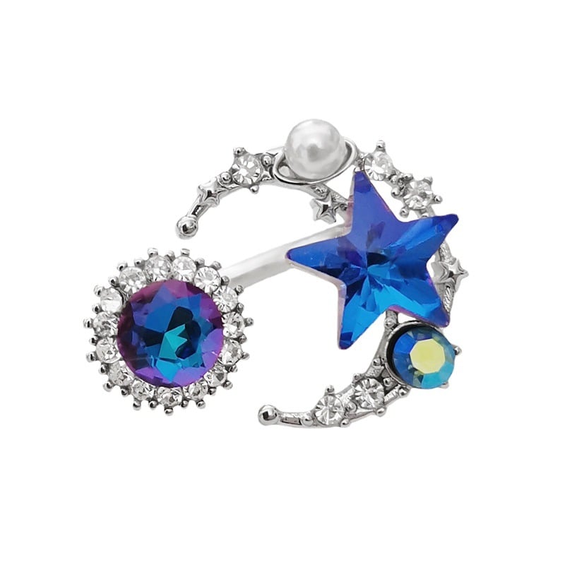 Zircon pearl ring