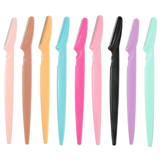 Straight-bladed sharp eyebrow trimming scissors