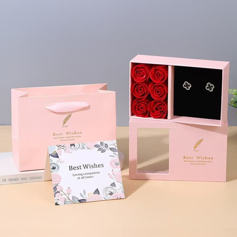 Valentine's Day Six Roses Jewelry Box