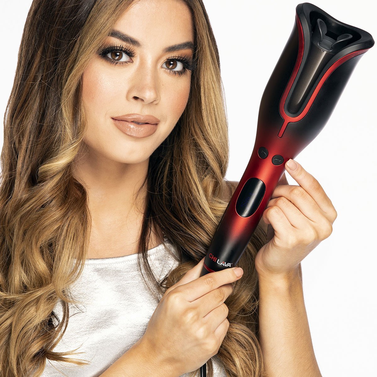 Rose-shaped Multi-Function LCD Curling Iron Professional Hair Curler