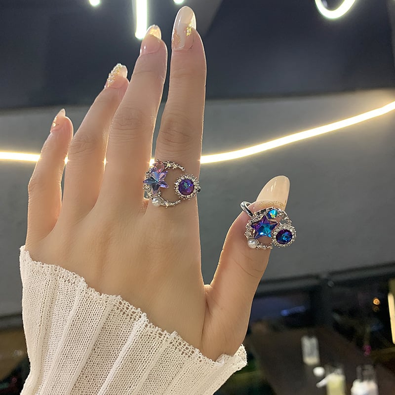 Zircon pearl ring